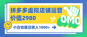 拼多多虚拟店铺运营:放大虚拟类目的利润,得到超强回报的项目-PAY资源网-免费资源下载中心