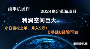 2024新蓝海项目 暴力冷门长期稳定 纯手机操作 单日收益3000+ 小白当天上手-PAY资源网-免费资源下载中心