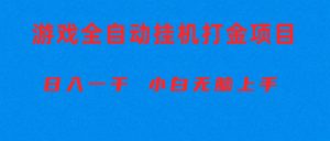 (10215期)全自动游戏打金搬砖项目,日入1000+ 小白无脑上手-PAY资源网-免费资源下载中心