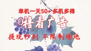 (10241期)0撸看广告 单机一天50+多机多得 提现秒到 不限制场地操作-PAY资源网-免费资源下载中心