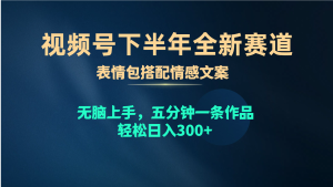 (10267期)视频号下半年全新赛道,表情包搭配情感文案 无脑上手,五分钟一条作品…-PAY资源网-免费资源下载中心