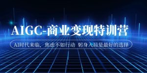 AIGC-商业变现特训营 AI时代来临,焦虑不如行动 躬身入局是最好的选择-PAY资源网-免费资源下载中心