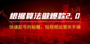某收费课程《根据-算法做爆款 2.0》快速起号的秘籍,短视频运营杀手锏-PAY资源网-免费资源下载中心