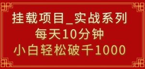 挂载项目,小白轻松破1000,每天10分钟,实战系列保姆级教程-PAY资源网-免费资源下载中心