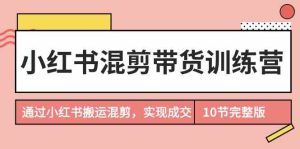 小红书混剪带货训练营,通过小红书搬运混剪实现成交(完结)-PAY资源网-免费资源下载中心
