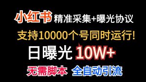 价值10万!小红书自动精准采集+日曝光10w+-PAY资源网-免费资源下载中心