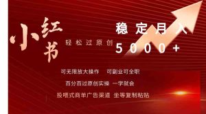 (9792期)小红书轻松过原创稳定月入5000+-PAY资源网-免费资源下载中心