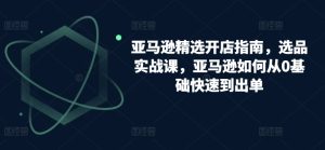 亚马逊精选开店指南,选品实战课,亚马逊如何从0基础快速到出单-PAY资源网-免费资源下载中心