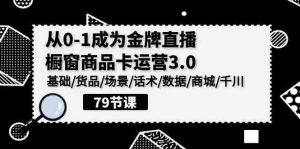(9927期)0-1成为金牌直播-橱窗商品卡运营3.0,基础/货品/场景/话术/数据/商城/千川-PAY资源网-免费资源下载中心