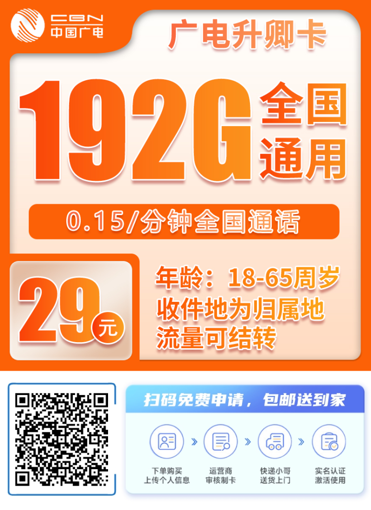 广电升卿卡192G通用+0G定向+0.15元/分钟！-PAY资源网-免费资源下载中心